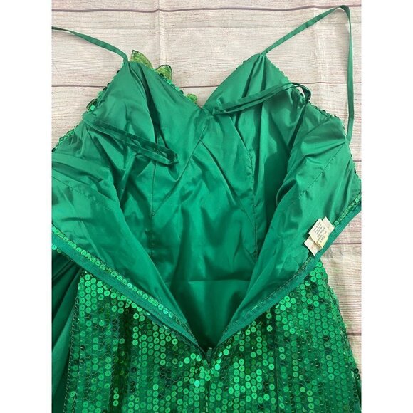 Vintage Alyce Designs Women's Green Sequin Cocktail Dress - 8 - Picture 10 of 12